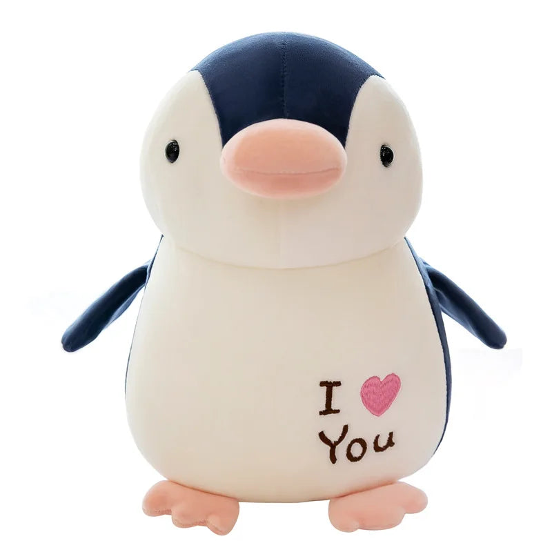 peluche pingüino kawaii negro, vista frontal