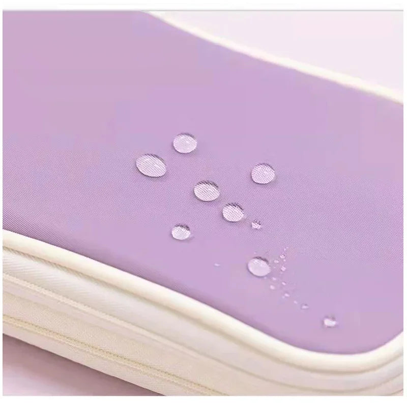 detalle estuche kawaii gran capacidad morado