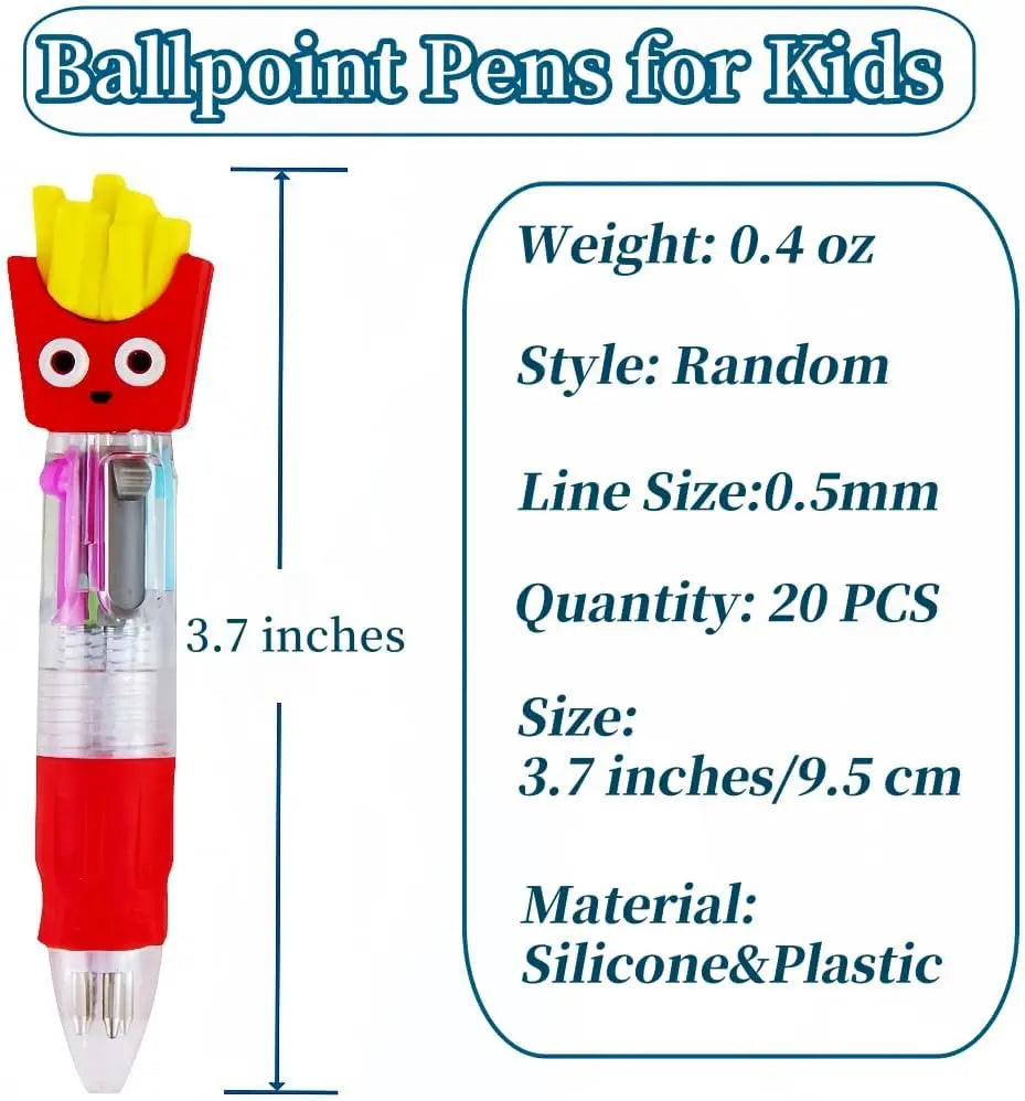 set de 12 mini plumas multicolor 4 en 1 con medidas