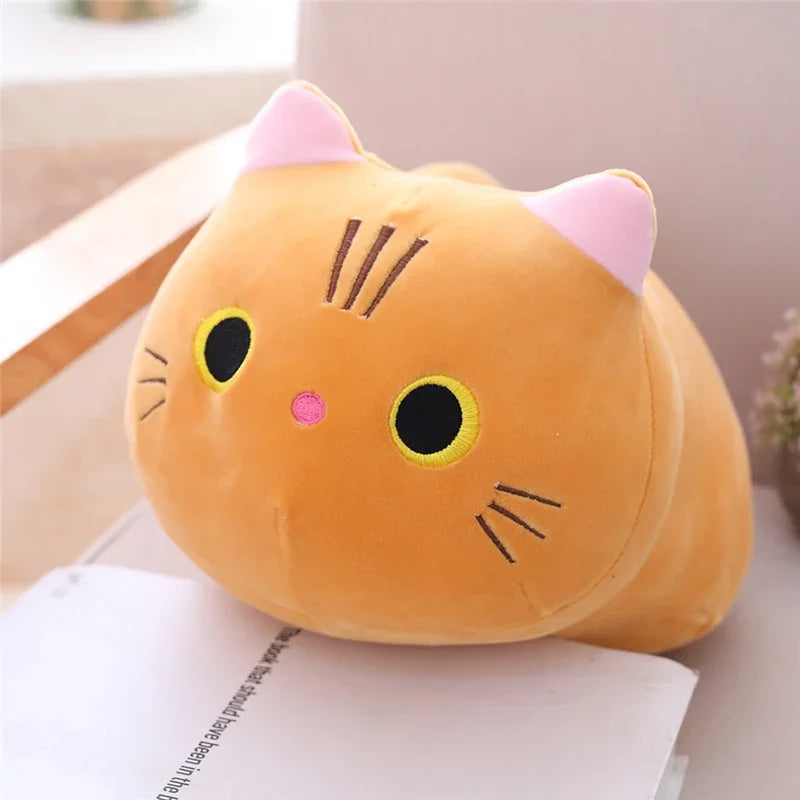 gatito kawaii súper suave naranja, detalle rostro