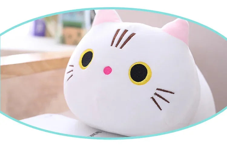 detalle rostro gatito kawaii súper suave blanco