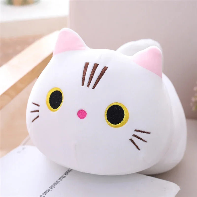 gatito kawaii súper suave blanco, detalle rostro